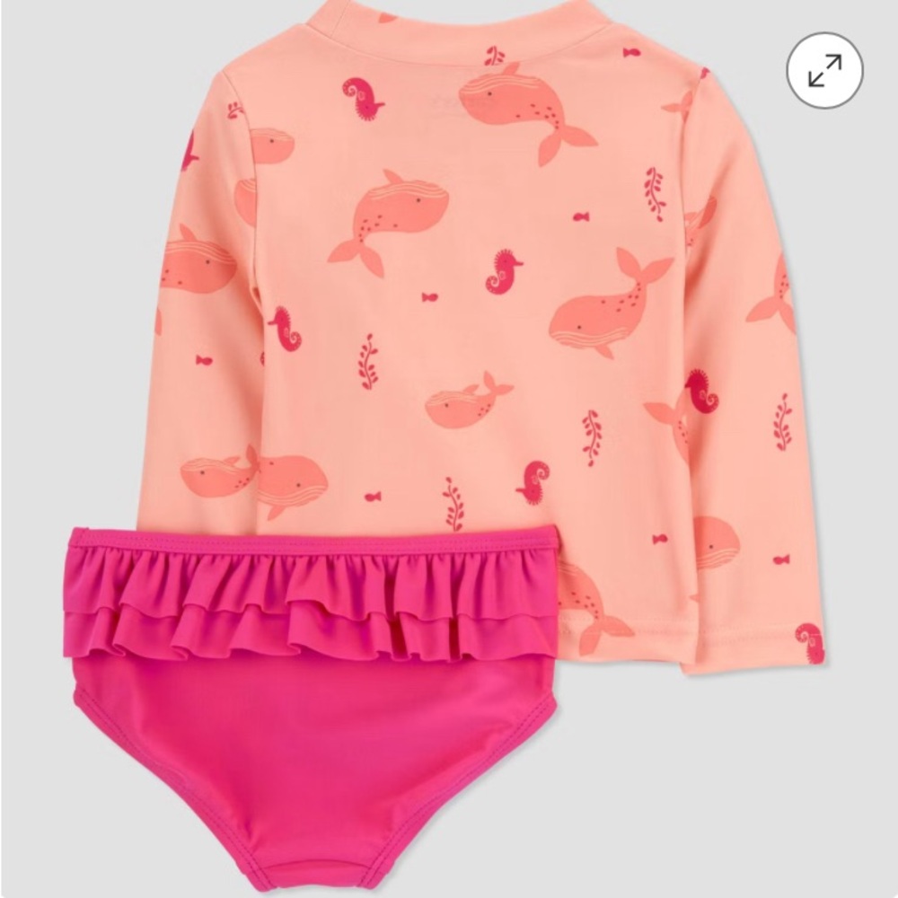 Carter’s Just One You Baby Girls Rash guard and Swim pants- Pink